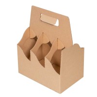 Bierträger aus Wellpappe, braun